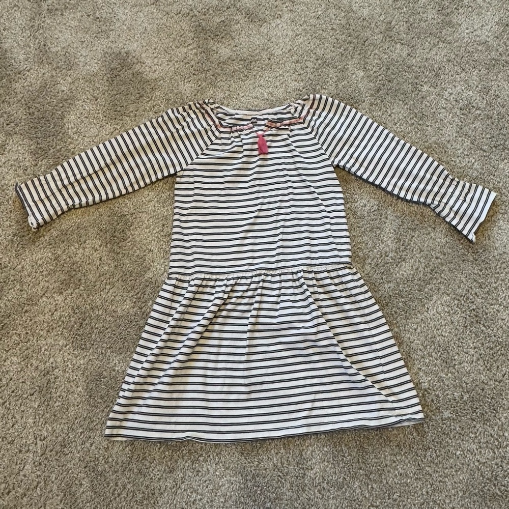 Tea Collection Striped Tassel Trim Dress Size 7